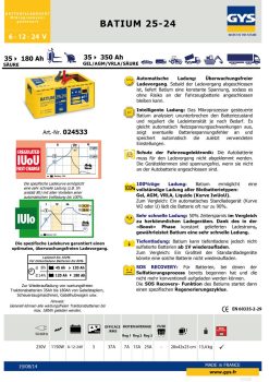 GYS STARTPACK TRUCK 025448 2in1 12-24V Starthilfegerät Und 12V Gleichstromquelle -Heimwerkzeug Geschäft 024533 td5adec3478d3d8