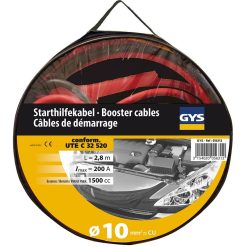 GYS Starthilfekabel - 200 A - 10 Mm² - 2,8m - 056312 -Heimwerkzeug Geschäft 056312 secondary 1