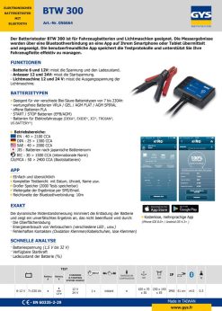 GYS 056664 Elektronischer Batterietester BTW 300 DHC Mit Bluetooth -Heimwerkzeug Geschäft 056664 1qBuSXfIww6u18