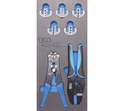 BGS Werkstattwageneinlage 1/3: Crimp- Und Abisolierzangen | 12-tlg. – 4029 -Heimwerkzeug Geschäft 08177