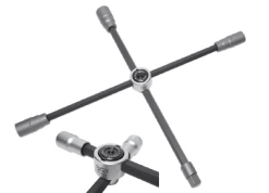 BGS LKW-Radkreuz | Faltbar | Vierkant | SW 24 X 27 X 32 X 20 Mm (3/4") – 1458