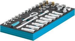 HAZET Steckschlüsselsatz 10mm 3/8 Zoll Außen-Sechskant Innen 33tlg 163-483/33 -Heimwerkzeug Geschäft 163 483 33 23detail 23perspektive 23rechts
