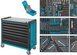 HAZET Werkstattwagen Assistent Mit 7 Schubladen Und 340 Werkzeugen 179NXXL-7/340