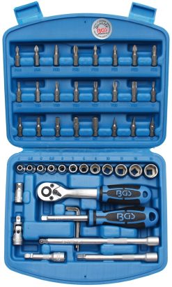 BGS Steckschlüssel-Satz | Antrieb 6,3 Mm (1/4") | 46-tlg. – 2144