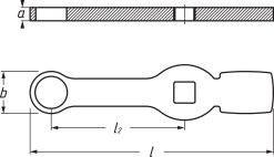 HAZET Schlag-Ringschlüssel Mit 2 Schlagflächen 20mm 3/4 Zoll 24 2872SZ-24 -Heimwerkzeug Geschäft 2872 23skizze