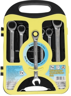 BGS DIY Ratschenring-Maulschlüssel-Satz | SW 8 - 19 Mm | 7-tlg. – 30000