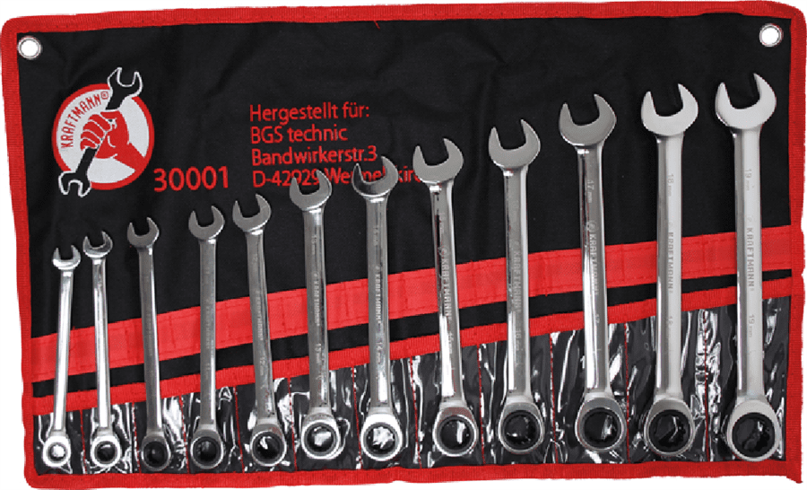 BGS DIY Ratschenring-Maulschlüssel-Satz | SW 8 - 19 Mm | 12-tlg. – 30001 3 BGS DIY Ratschenring-Maulschlüssel-Satz | SW 8 - 19 Mm | 12-tlg. – 30001