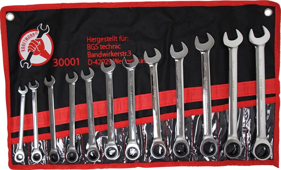 BGS DIY Ratschenring-Maulschlüssel-Satz | SW 8 - 19 Mm | 12-tlg. – 30001 5 BGS DIY Ratschenring-Maulschlüssel-Satz | SW 8 - 19 Mm | 12-tlg. – 30001 – Bild 3