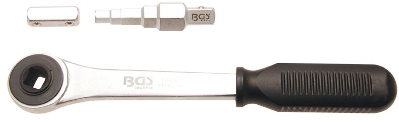 BGS Durchsteckknarre Mit Adapter Und Stufenschlüssel | Abtrieb Innenvierkant 12,5 Mm (1/2") – 314 4 BGS Durchsteckknarre Mit Adapter Und Stufenschlüssel | Abtrieb Innenvierkant 12,5 Mm (1/2") – 314 – Bild 2