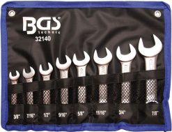 BGS Maul-Ringschlüssel-Satz | Extra Kurz | Zollgrößen | SW 3/8" - 7/8" | 8-tlg. – 32140 -Heimwerkzeug Geschäft 32140533bec1e9c5d8