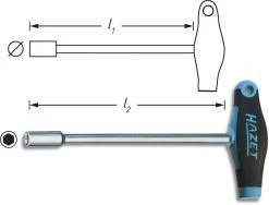 HAZET Steckschlüssel Mit T-Griff- Außen-Sechskant Profil - 7 428-7