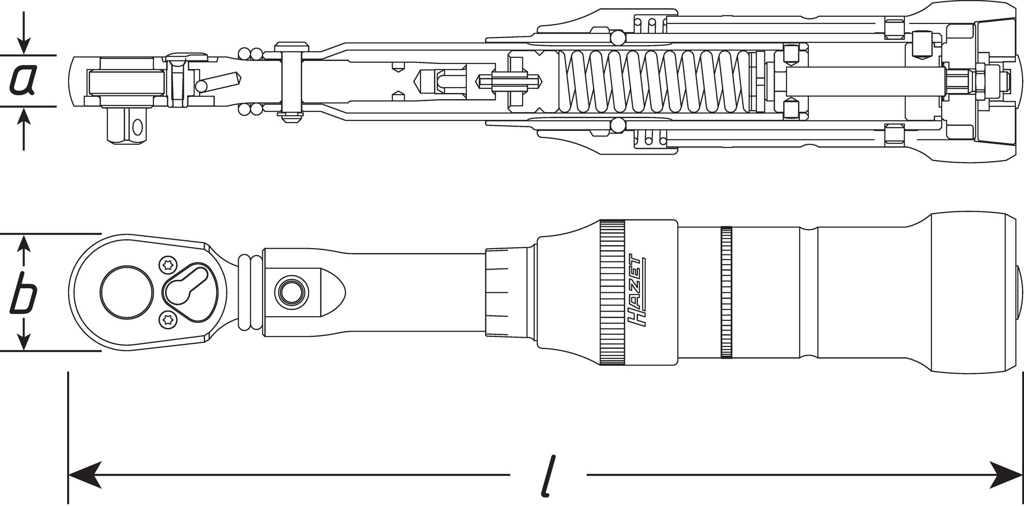 HAZET Drehmomentschlüssel US-STANDARD 27.1-135.6 Nm 20-100 Lbf.ft 3% 3/8 6115-1CT 5 HAZET Drehmomentschlüssel US-STANDARD 27.1-135.6 Nm 20-100 Lbf.ft 3% 3/8 6115-1CT – Bild 3