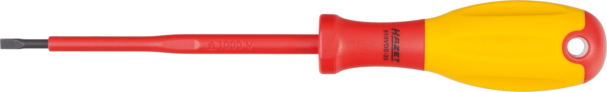 HAZET Elektriker-Schraubendreher VDE Schlitz Profil 190mm 810VDE-35 4 HAZET Elektriker-Schraubendreher VDE Schlitz Profil 190mm 810VDE-35 – Bild 2