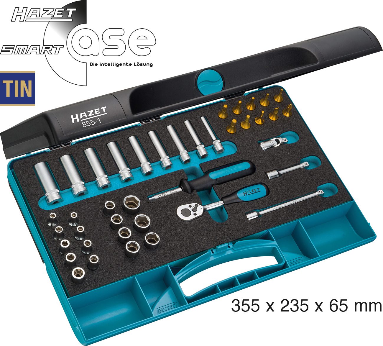 HAZET Steckschlüssel Satz 40tlg 6,3mm 1/4 Zoll Sechskant TORX Kreuzschlitz PH 855-1 4 HAZET Steckschlüssel Satz 40tlg 6,3mm 1/4 Zoll Sechskant TORX Kreuzschlitz PH 855-1 – Bild 2