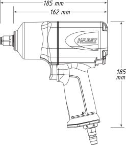 HAZET Schlagschrauber 1700 Nm 12,5mm 1/2 Zoll Hochleistungs-Doppelhammer-Schlagwerk 9012EL-SPC -Heimwerkzeug Geschäft 9012el spc 23skizze