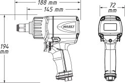 HAZET Schlagschrauber 1890 Nm 20mm 3/4 Zoll Hochleistungs-Doppelhammer-Schlagwerk 9013M -Heimwerkzeug Geschäft 9013m 23skizze