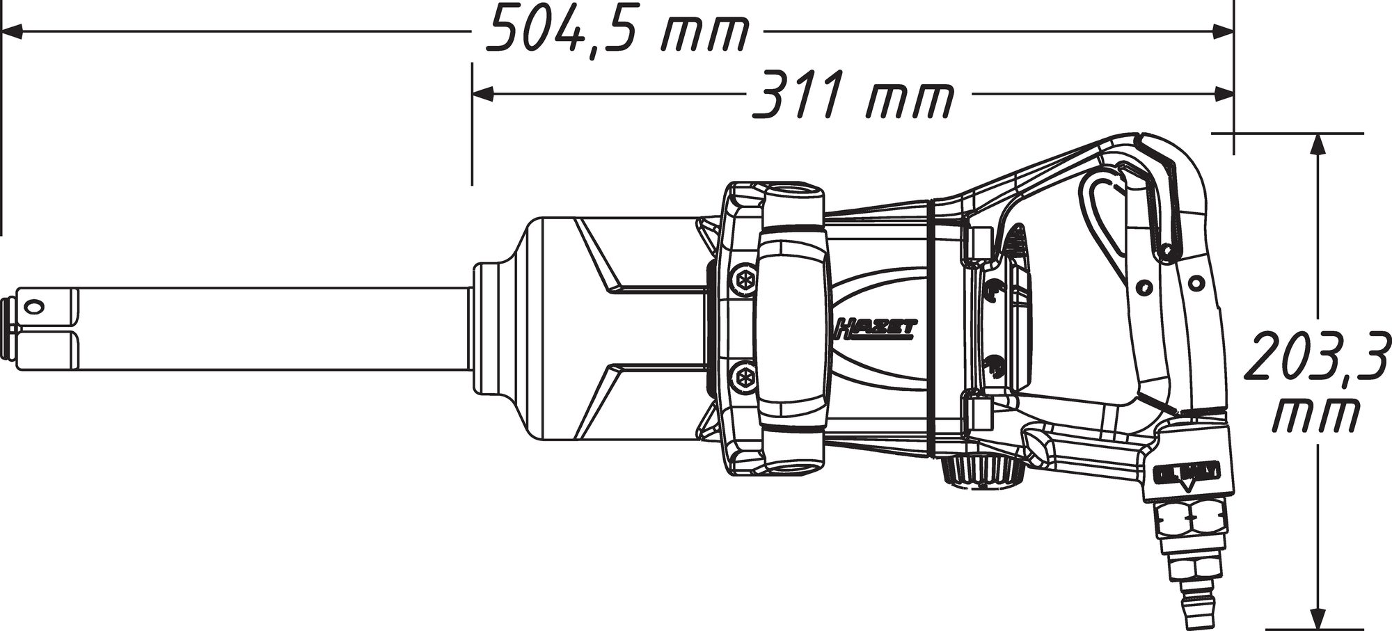 HAZET Schlagschrauber 2712 Nm 25mm 1 Zoll Hochleistungs-Doppelhammer-Schlagwerk 9014MG-2 8 HAZET Schlagschrauber 2712 Nm 25mm 1 Zoll Hochleistungs-Doppelhammer-Schlagwerk 9014MG-2 – Bild 6