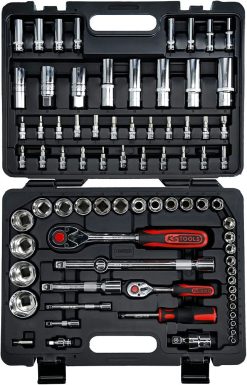 KS Tools 1/4"+ 1/2" CHROMEplus Steckschlüssel-Satz, 78-tlg. - 918.0678 -Heimwerkzeug Geschäft 918 0678 II