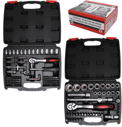 BGS DIY Steckschlüssel-Satz | Antrieb 6,3 Mm (1/4") / 12,5 Mm (1/2") | 174-tlg. – 9191