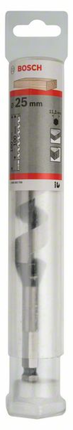 Bosch Holzschlangenbohrer Sechskant 25 X 100 X 160 Mm D 11,1 Mm 2608585708