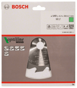 Bosch Kreissägeblatt Optiline Wood Für Handkreissägen 140 X 20/12,7 X 2,4 Mm 12 2608641168