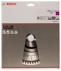 Bosch Kreissägeblatt Multi Material 235 X 30/25 X 2,4 Mm 64 2608640514