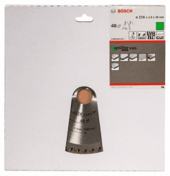 Bosch Kreissägeblatt Optiline Wood Für Kapp Und Gehrungssägen 216 X 30 X 2,0 Mm 48 2608640432