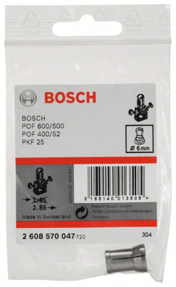 Bosch Spannzange Ohne Spannmutter 6 Mm Für Bosch-Oberfräse 2608570047