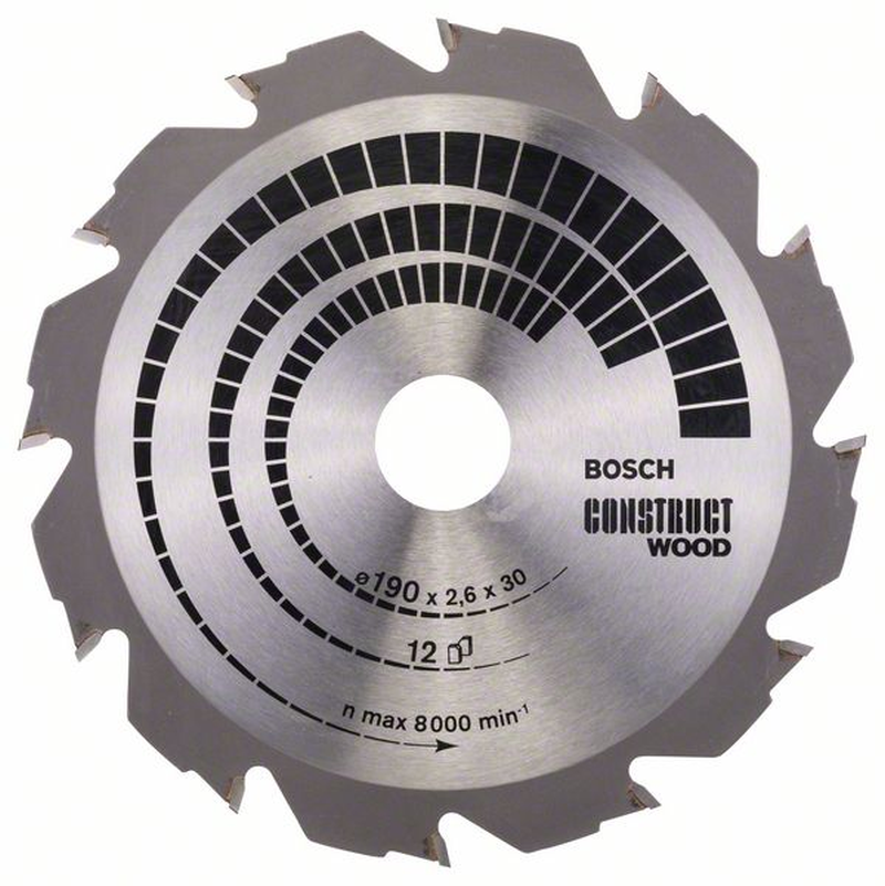 Bosch Kreissägeblatt Construct Wood 190 X 30 X 2,6 Mm 12 2608640633 4 Bosch Kreissägeblatt Construct Wood 190 X 30 X 2,6 Mm 12 2608640633 – Bild 2