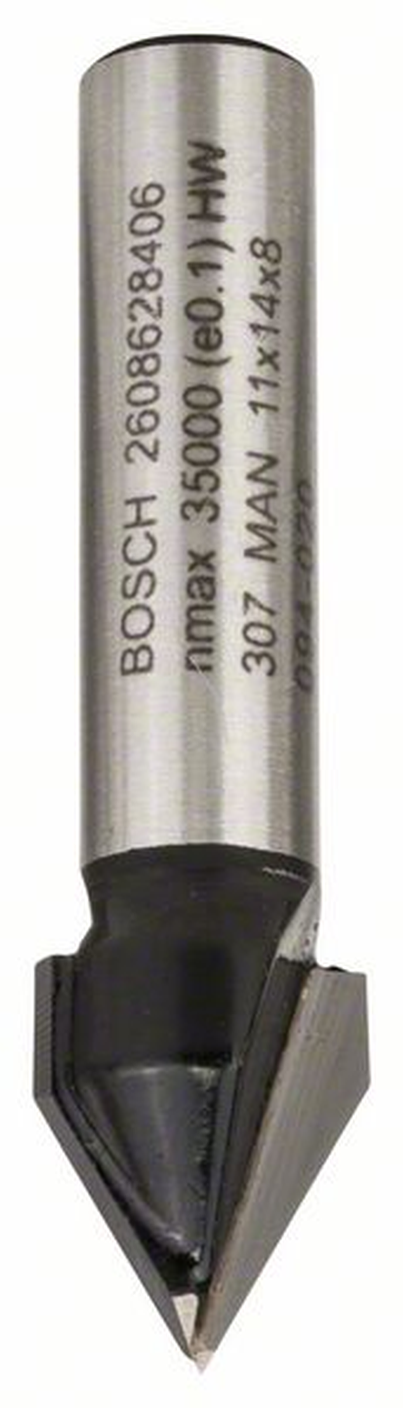 Bosch V-Nutfräser 8 Mm D1 11 Mm L 14 Mm G 45 Mm 60° 2608628406 3 Bosch V-Nutfräser 8 Mm D1 11 Mm L 14 Mm G 45 Mm 60° 2608628406