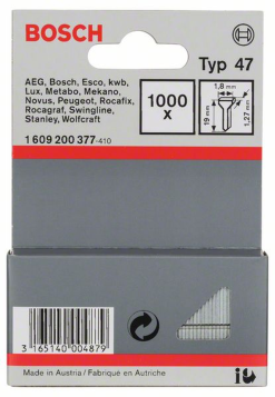Bosch Tackernagel Typ 47 1,8 X 1,27 X 19 Mm 1000er-Pack 1609200377