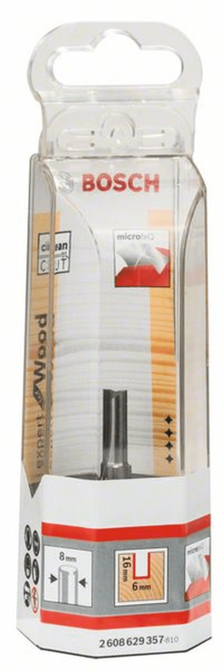 Bosch Nutfräser Vollhartmetall 8 Mm D1 6 Mm L 16 Mm G 51 Mm 2608629357