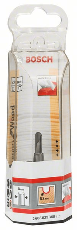 Bosch Hohlkehlfräser 8 Mm R1 3 Mm D 6 Mm L 12,7 Mm G 50,8 Mm 2608629368