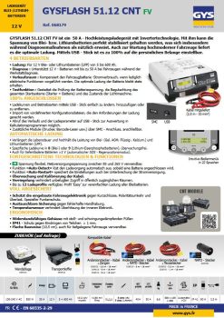 GYS GYSFLASH 51.12 CNT (Kabel 2,5m) - 068179 -Heimwerkzeug Geschäft TM 068179