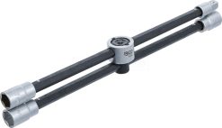 BGS Rad-Kreuzschlüssel Mit Gelenk | Für PKW | Vierkant | SW 17 X 19 X 21 X 12,5 Mm (1/2") – 1456 -Heimwerkzeug Geschäft bgs 1456 003