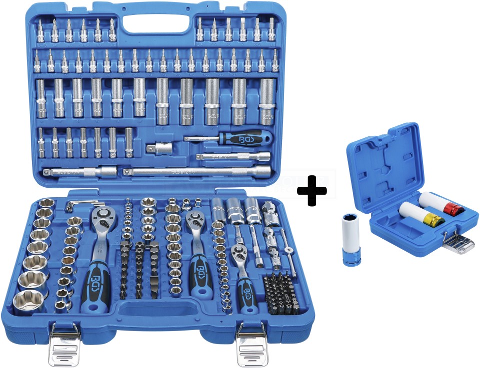 BGS Steckschlüssel-Satz Wellenprofil 192-tlg. + Kraft-Schoneinsatz-Satz 3-tlg. 3 BGS Steckschlüssel-Satz Wellenprofil 192-tlg. + Kraft-Schoneinsatz-Satz 3-tlg.
