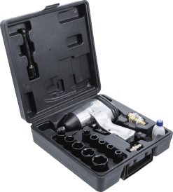 BGS DIY Druckluft-Schlagschrauber Mit Werkzeugsatz | 12,5 Mm (1/2") | 312 Nm | 16-tlg. – 3211 -Heimwerkzeug Geschäft bgs 3211 002