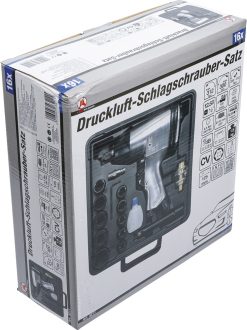 BGS DIY Druckluft-Schlagschrauber Mit Werkzeugsatz | 12,5 Mm (1/2") | 312 Nm | 16-tlg. – 3211 -Heimwerkzeug Geschäft bgs 3211 008