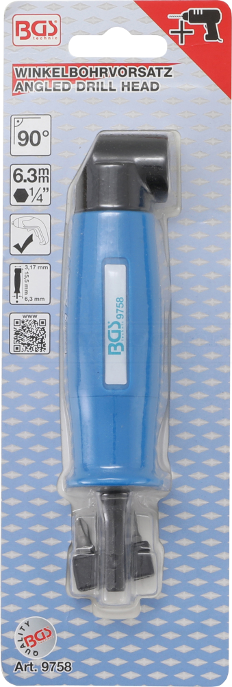 BGS Winkelbohrvorsatz | Antrieb Außensechskant 6,3 Mm (1/4") / Abtrieb Innensechskant 6,3 Mm (1/4") 5 BGS Winkelbohrvorsatz | Antrieb Außensechskant 6,3 Mm (1/4") / Abtrieb Innensechskant 6,3 Mm (1/4") – Bild 3