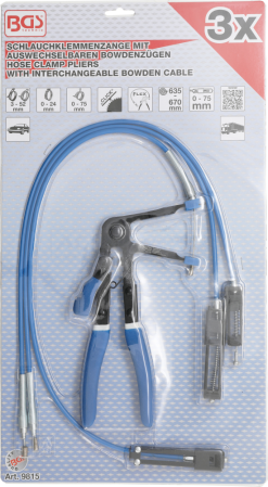 BGS Schlauchklemmenzange | Mit Auswechselbaren Bowdenzügen | 635 - 670 Mm – 9815 -Heimwerkzeug Geschäft bgs 9815 001