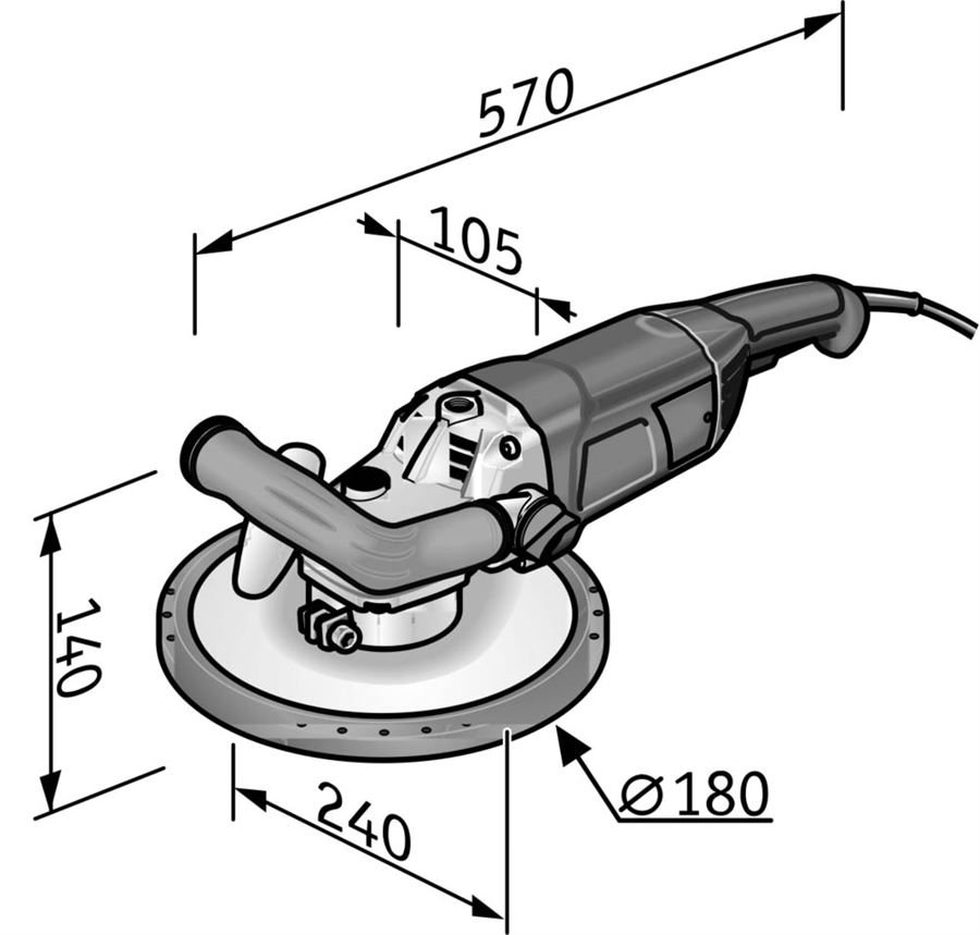 FLEX 180mm Sanierungsschleifer LD 24 6 180 418.870 Kit Thermo Jet 2400W Koffer 418870 4 FLEX 180mm Sanierungsschleifer LD 24 6 180 418.870 Kit Thermo Jet 2400W Koffer 418870 – Bild 2