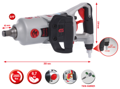 KS Tools 3/4" SuperMONSTER Hochleistungs-Druckluft-Schlagschrauber, 3405Nm - 515.3250 -Heimwerkzeug Geschäft kstools 515 3250 002