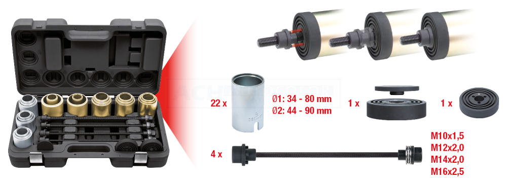 KS Tools Druck- Und Zughülsen Satz, 37-tlg. - 700.1550 4 KS Tools Druck- Und Zughülsen Satz, 37-tlg. - 700.1550 – Bild 2