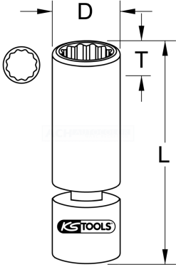 KS Tools 3/8" Spezial-Zündkerzen-Stecknuss Für BMW Mit Gelenk, 14mm - 911.3999 -Heimwerkzeug Geschäft kstools 911 3999 013