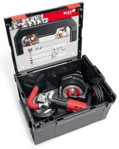 FLEX Sanierungsschleifer LD 15 10 125 KIT TURBO JET In L BOXX 405914 405.914 -Heimwerkzeug Geschäft ld15 10 125 kit turbojet 405914 koffer offen